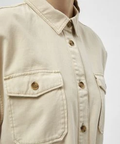 PEPPERCORN Femme MELINA Veste Sans Manches Wood Ash -Promos PEPPERCORN Magasin bc2bd323748544dea5a12454b2e08c27