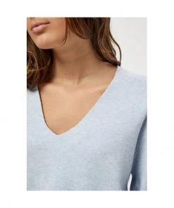 PEPPERCORN ROSALIA Pullover Skyway Blue Melange Femme -Promos PEPPERCORN Magasin bc39afb26693479ead58a33f9cb8c352