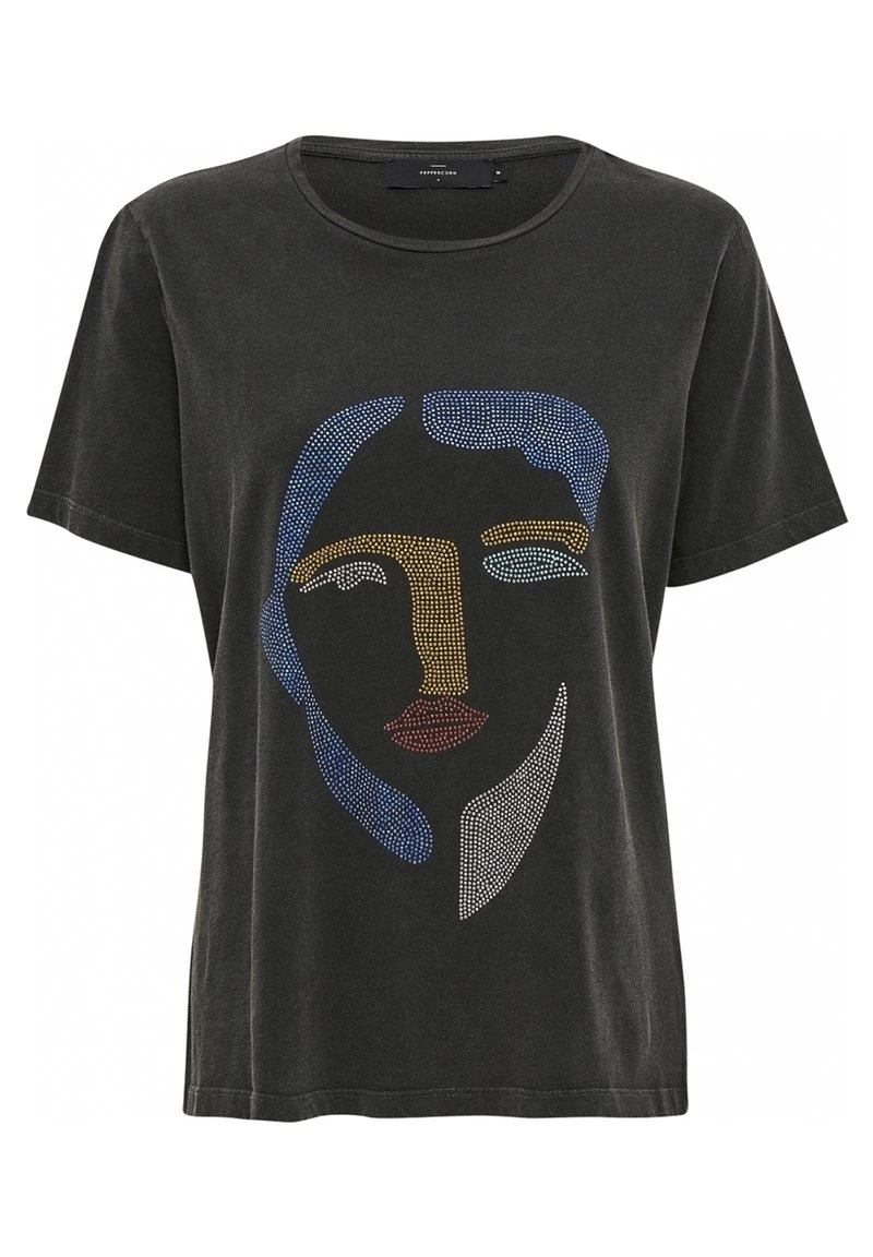 PEPPERCORN JORIE T Shirt Imprimé Black Femme 4 PEPPERCORN JORIE T Shirt Imprimé Black Femme – Image 4