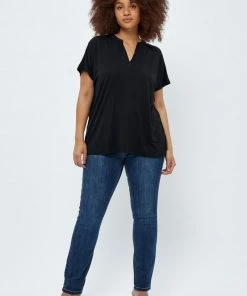 PEPPERCORN Femme ROSALINDA T Shirt Basique Black -Promos PEPPERCORN Magasin bd6cf747300043cd8c4765a4ba3574f3