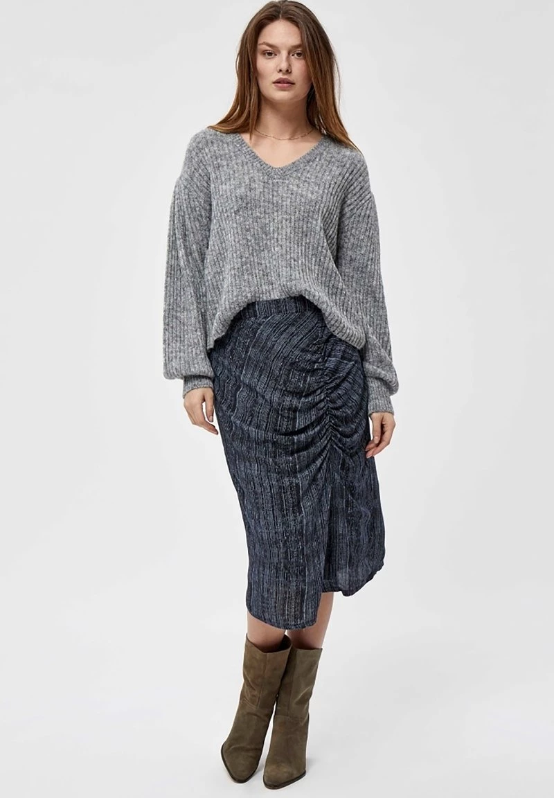 PEPPERCORN Femme ADEA Jupe Portefeuille Black Pr 2 PEPPERCORN Femme ADEA Jupe Portefeuille Black Pr – Image 2