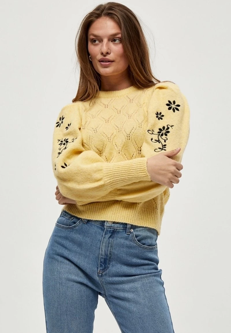 PEPPERCORN Femme PENELOPE Pullover Pale Yellow Melange 2 PEPPERCORN Femme PENELOPE Pullover Pale Yellow Melange – Image 2