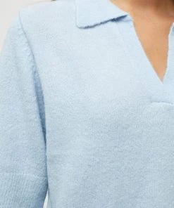 PEPPERCORN Femme SHORT SLEEVE Polo Skyway Blue Melange -Promos PEPPERCORN Magasin bfae06d4597d4c7ca43aab460d0d3b2a