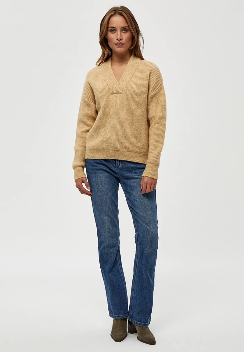 PEPPERCORN Femme Pullover Warm Sand Melange 2 PEPPERCORN Femme Pullover Warm Sand Melange – Image 2