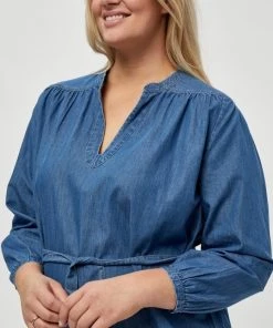 PEPPERCORN CIA Robe En Jean Mid Blue Denim Femme -Promos PEPPERCORN Magasin c4685fa3a5ca471f9ce87b15cc0ec520