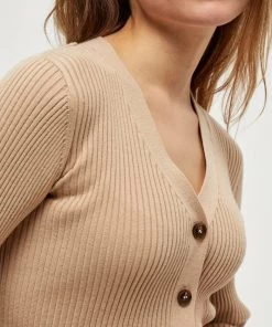 PEPPERCORN TANA LONGSLEEVE Gilet Warm Sand Melange Femme -Promos PEPPERCORN Magasin c4cab122d2c3478cbc3ecc28c625c7a9