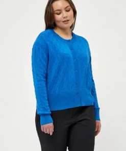 PEPPERCORN TANA CURVE Gilet Daphne Blue Femme