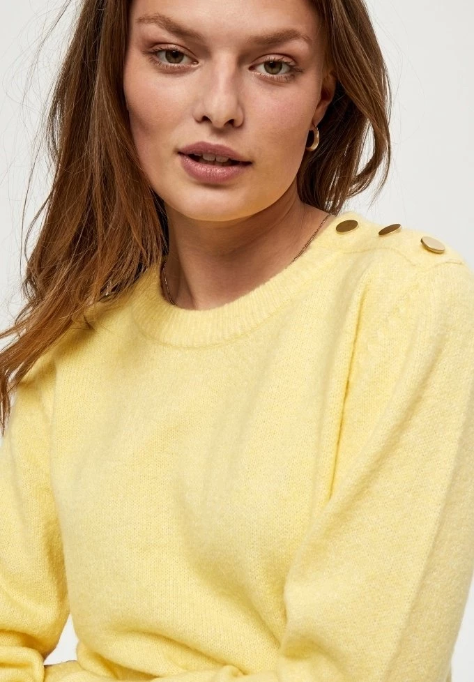PEPPERCORN ANJA Pullover Pale Yellow Femme 4 PEPPERCORN ANJA Pullover Pale Yellow Femme – Image 4