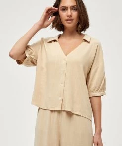 PEPPERCORN ESSA Chemisier Warm Sand Femme