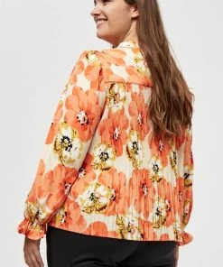 PEPPERCORN RIJA CURVE Blouse Orange Femme -Promos PEPPERCORN Magasin ced874ce9b264ff6ae315d13b8061511