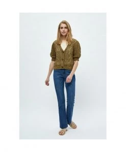 PEPPERCORN EDYN Gilet Ermine Brown Femme