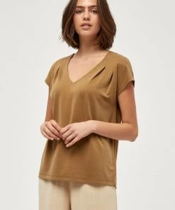 PEPPERCORN LANA Blouse Ermine Brown Femme