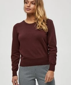 PEPPERCORN TANA PUFF LONGSLEEVE Pullover Decadent Chocolate Femme