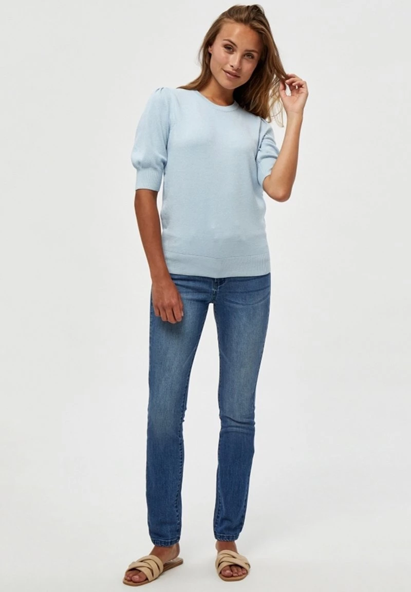 PEPPERCORN TANA 3/4 SLEEVE Pullover Skyway Blue Melange Femme 2 PEPPERCORN TANA 3/4 SLEEVE Pullover Skyway Blue Melange Femme – Image 2
