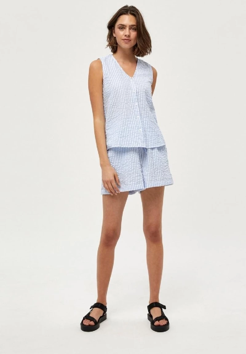 PEPPERCORN Femme ELAINE Blouse Skyway Blue Striped 2 PEPPERCORN Femme ELAINE Blouse Skyway Blue Striped – Image 2