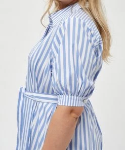 PEPPERCORN Femme ELISA Robe Chemise Skyway Blue Striped -Promos PEPPERCORN Magasin da38c67a78a244df83f323e1a62aa2b8