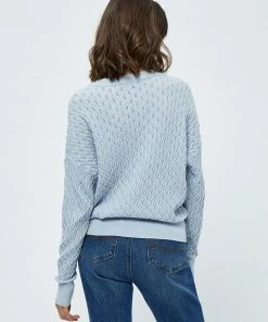 PEPPERCORN ROSALIA V NECK Pullover Skyway Blue Melange Femme -Promos PEPPERCORN Magasin da8b6c55829a4f8f84bb1c3d675c1e6d