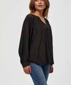 PEPPERCORN Femme MILENA LONG SLEEVE Blouse Black 7 PEPPERCORN Femme MILENA LONG SLEEVE Blouse Black -Promos PEPPERCORN Magasin db153cf3a91c4b689024a13b36f6b622