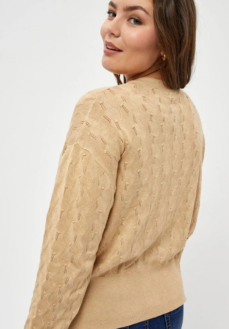 PEPPERCORN TANA CURVE Gilet Warm Sand Melange Femme 4 PEPPERCORN TANA CURVE Gilet Warm Sand Melange Femme – Image 4