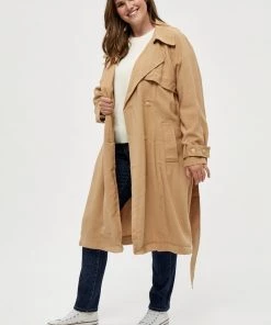 PEPPERCORN DELILAH Trench Warm Sand Femme