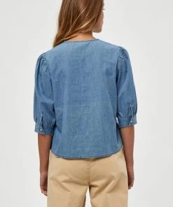 PEPPERCORN DELARA Chemisier Light Blue Wash Femme -Promos PEPPERCORN Magasin e395acda98dc456486e986d6ee3b3f4b