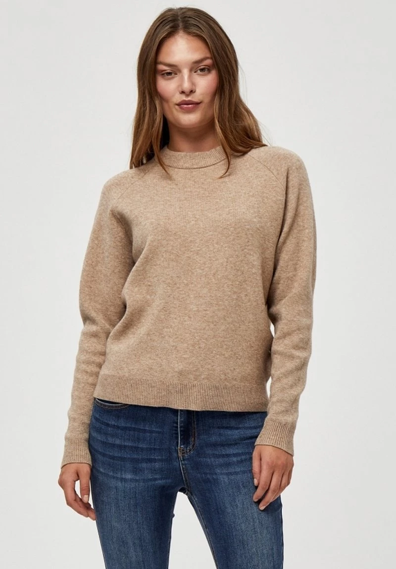 PEPPERCORN ROSALIA Pullover Warm Sand Melange Femme 1 PEPPERCORN ROSALIA Pullover Warm Sand Melange Femme