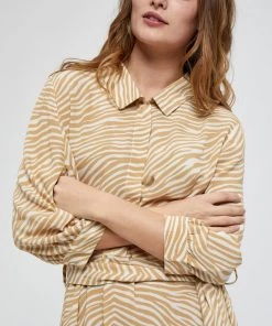 PEPPERCORN Femme NIMA Robe Chemise Prairie Sand Pr -Promos PEPPERCORN Magasin e68ff361c7bb4daea7d660b018f8d1e3