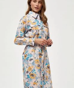 PEPPERCORN DAMINA Robe Chemise Ant White Print Femme