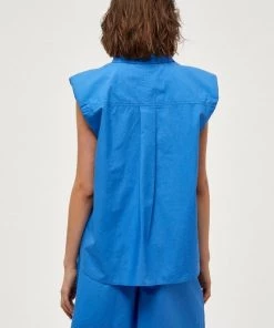 PEPPERCORN Femme THELMA SLEEVELESS Débardeur Nebulas Blue -Promos PEPPERCORN Magasin e8bd86f66ab34fc48fb5c5054a641d5b