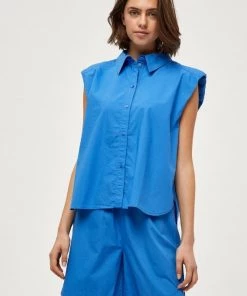 PEPPERCORN Femme THELMA SLEEVELESS Débardeur Nebulas Blue