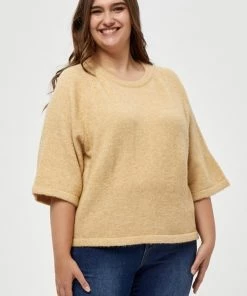 PEPPERCORN Femme PENELOPE 3/4 SLEEVE CURVE Pullover Gray Morn Melange