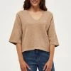 PEPPERCORN ROSALIA Pullover Warm Sand Melange Femme