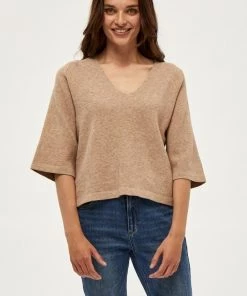 PEPPERCORN ROSALIA Pullover Warm Sand Melange Femme