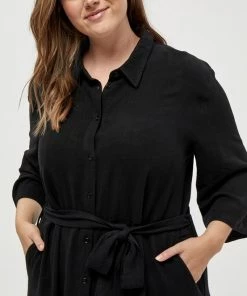 PEPPERCORN DJANET Robe Chemise Black Femme -Promos PEPPERCORN Magasin efafd9ba8793450797c3d808a73deba2