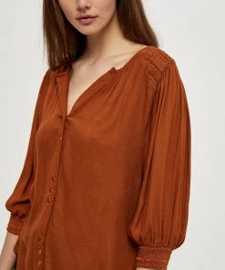 PEPPERCORN Femme Chemisier Brown -Promos PEPPERCORN Magasin f0e4107576d14001bddc07e435b597ba