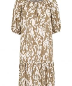 PEPPERCORN EDITA Robe De Jour Ermine Brown Print Femme -Promos PEPPERCORN Magasin f50b9579055f4b878433e80878fab519