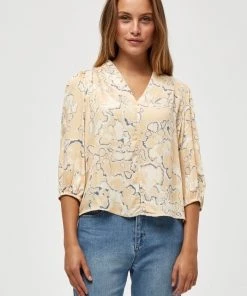 PEPPERCORN CIGGA JASMINA Blouse Warm Sand Pr Femme