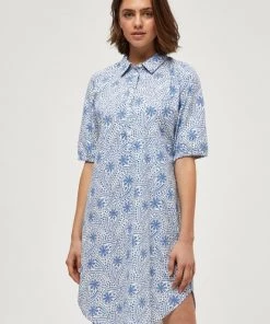 PEPPERCORN ELIN RAMIS Robe Chemise Nebulas Blue Pr Femme