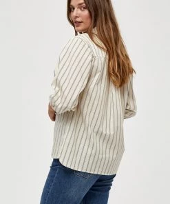 PEPPERCORN Femme JEDDY V NECK SHIRT Chemisier Seedpearl Cream Pr -Promos PEPPERCORN Magasin f8c81f3ffa464b01a48b418bde1eb1ca