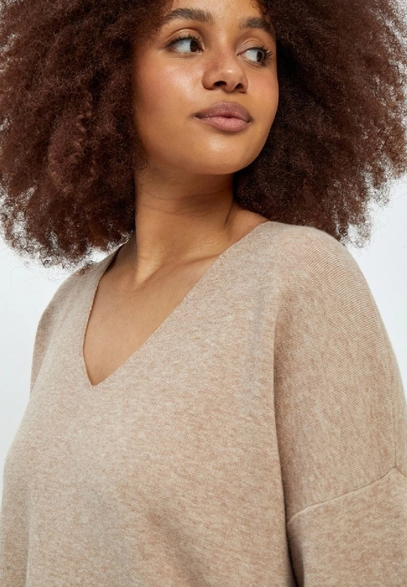 PEPPERCORN Femme Pullover Warm Sand Melange 4 PEPPERCORN Femme Pullover Warm Sand Melange – Image 4