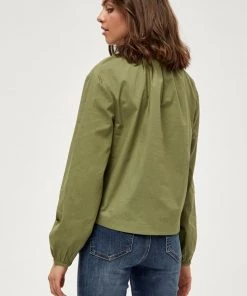 PEPPERCORN Femme AMY Chemisier Oil Green -Promos PEPPERCORN Magasin fa12380de1784e19bf065075ee69ddee