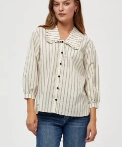 PEPPERCORN Femme JEDDY V NECK SHIRT Chemisier Seedpearl Cream Pr