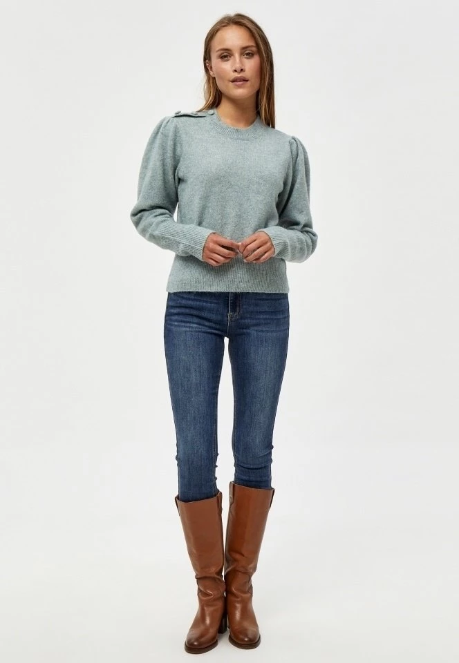 PEPPERCORN PENELOPE Pullover Slate Blue Melange Femme 2 PEPPERCORN PENELOPE Pullover Slate Blue Melange Femme – Image 2