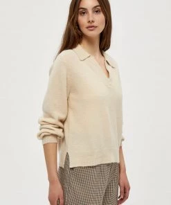 PEPPERCORN LINNEA Pullover Sandshell Melange Femme