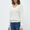 PEPPERCORN Femme ROSALIA V NECK Pullover Cloud Dancer